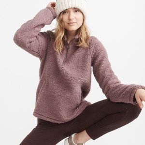 A&F Sherpa Quarter Zip Pullover